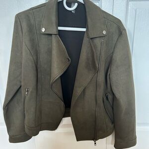Olive Green Moto Jacket